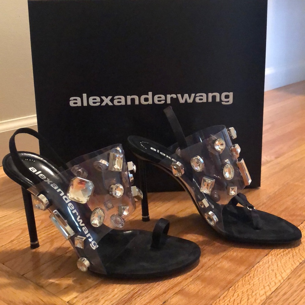 Alexander Wang Kaia Crystal Sandal size 7 1/2